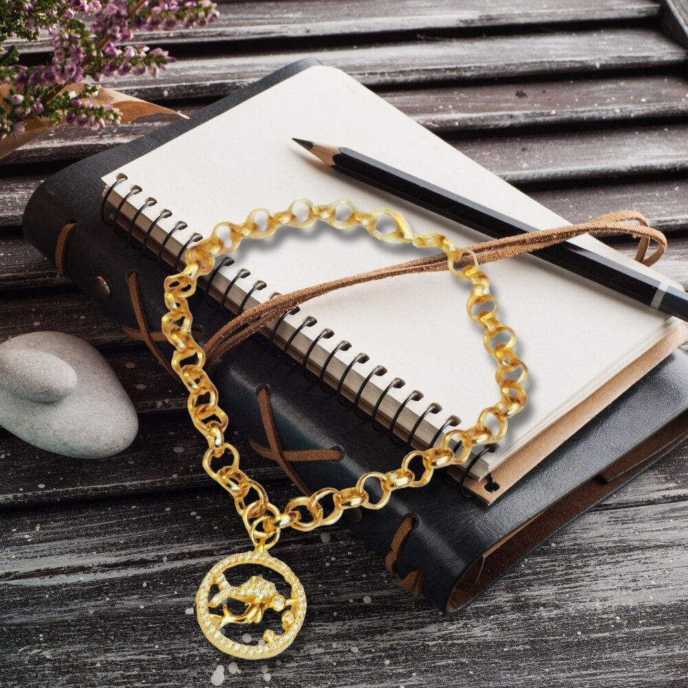 Pisces Zodiac Sign Charm Bracelet
